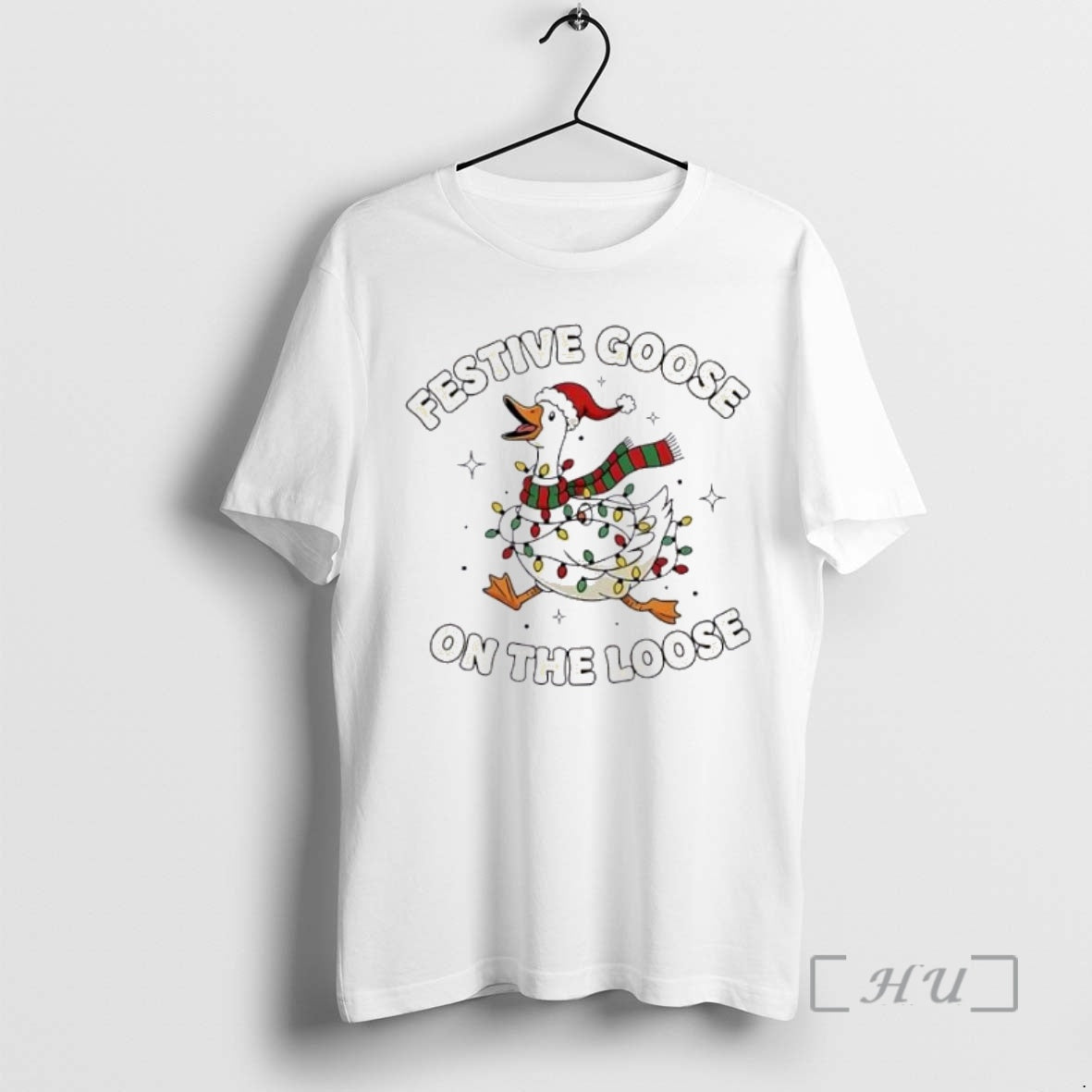 Trending Festive Goose On The Loose Christmas Ornaments White T-Shirts, Hoodie, Sweatshirt | InkNestWear.com