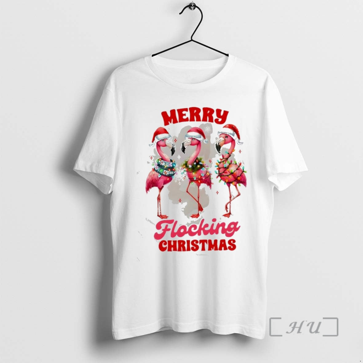 Trending Flamingos Merry Flocking Christmas T-Shirts, Hoodie, Sweatshirt | InkNestWear.com