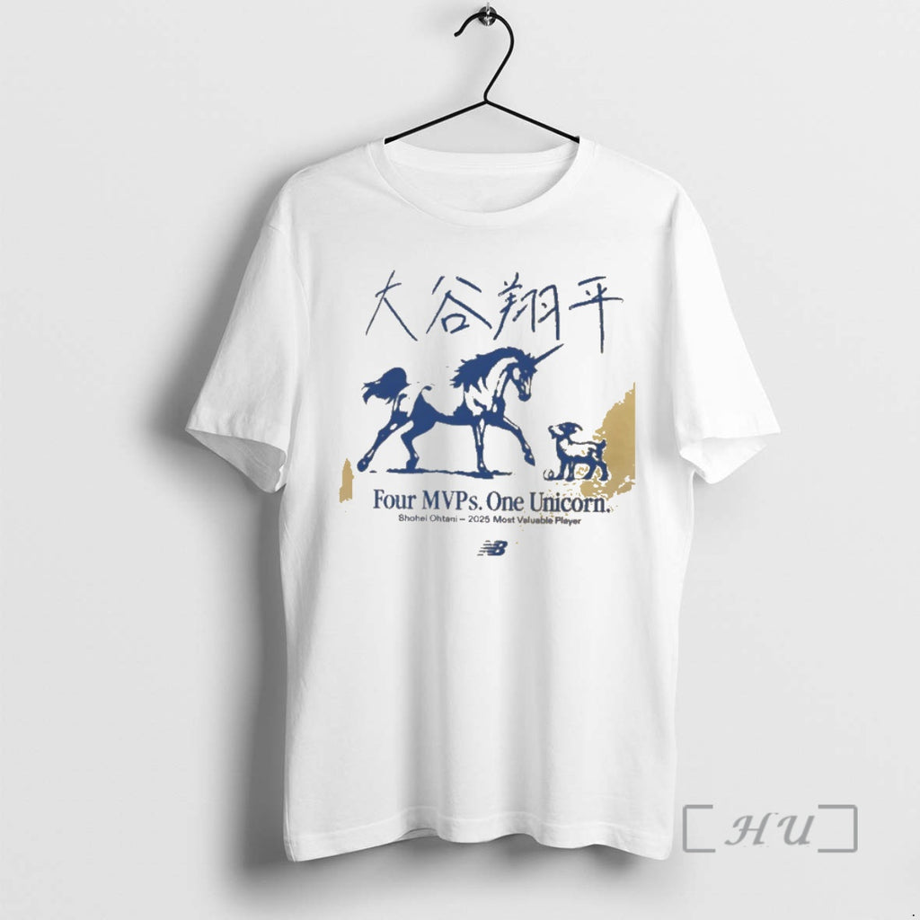 Trending Four Mvps One Unicorn Shohei Ohtanis 2025 T-Shirts, Hoodie, Sweatshirt | InkNestWear.com