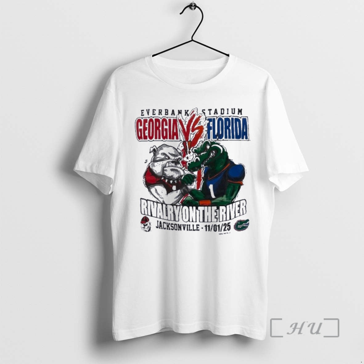 Trending Georgia Bulldog Vs Florida Gators 2025 Rivalry On The River Gameday Premium T Shirts Hoodie, Sweatshirt