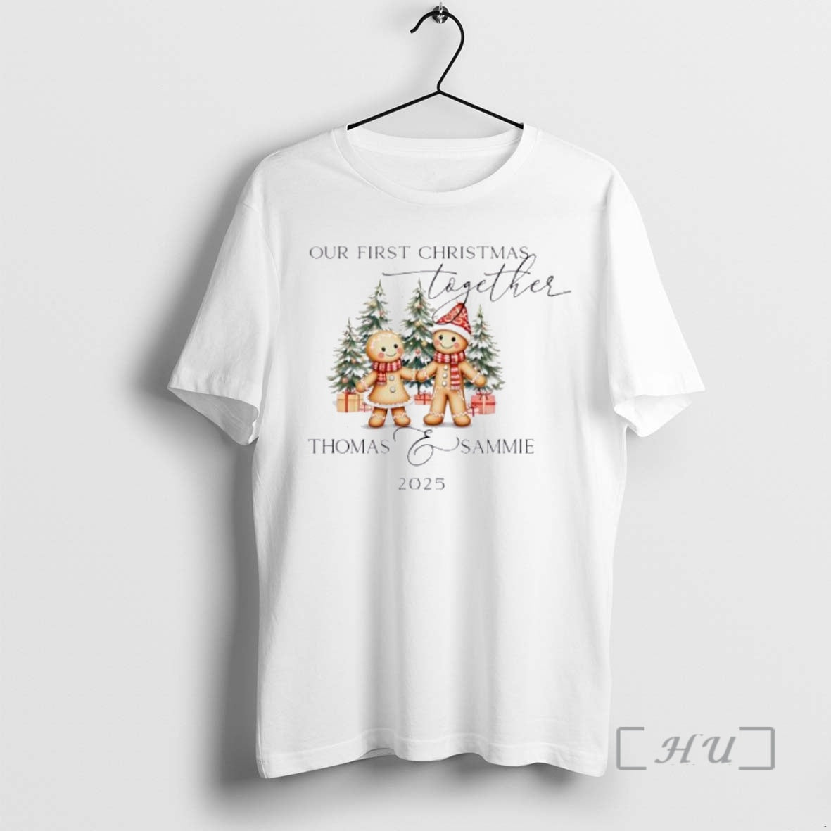 Trending Gingerbread Our First Christmas Together 2025 Personalized Ornaments White T-Shirts, Hoodie, Sweatshirt