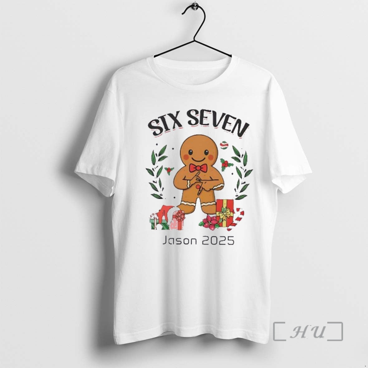 Trending Gingerbread Six Seven Funny Christmas Personalized Ornaments White T-Shirts, Hoodie, Sweatshirt | InkNestWear.com
