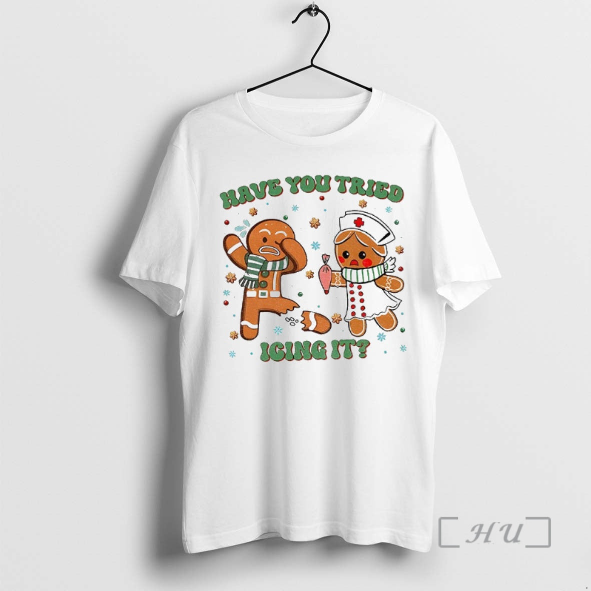 Trending Gingerbread Nurse Have You Tried Icing It Merry Christmas T-Shirts, Hoodie, Sweatshirt | InkNestWear.com