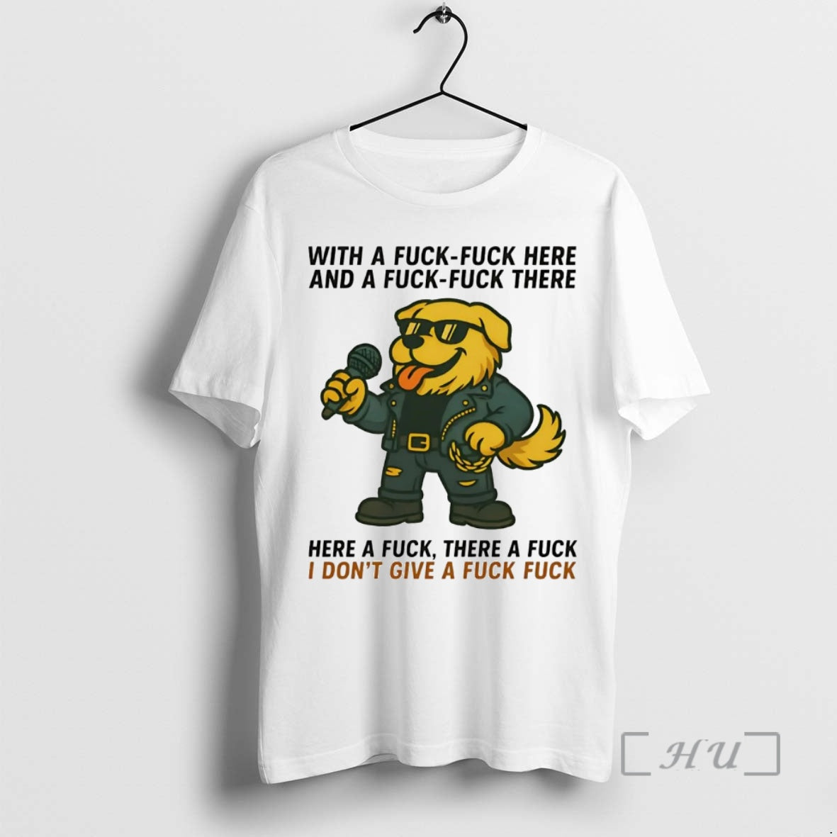 Trending Golden Retriever With A Fuck Fuck Here And A Fuck There T-Shirts, Hoodie, Sweatshirt | InkNestWear.com