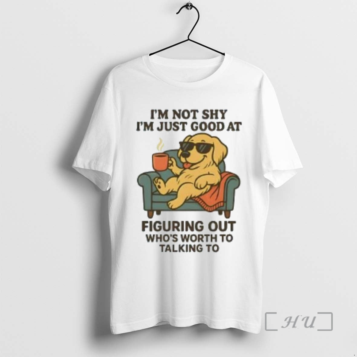 Trending Golden Retriever Im Not Shy Im Just Good At Figuring Out Premium T Shirts Hoodie, Sweatshirt | InkNestWear.com