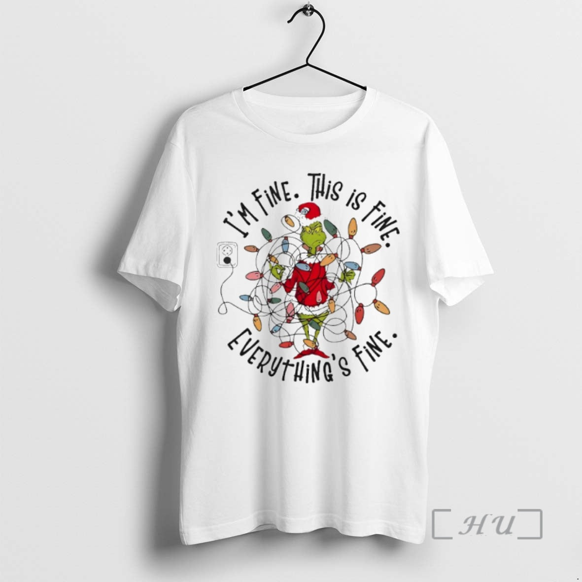 Trending Grinch Christmas Im Fine This Is Fine T-Shirts, Hoodie, Sweatshirt | InkNestWear.com