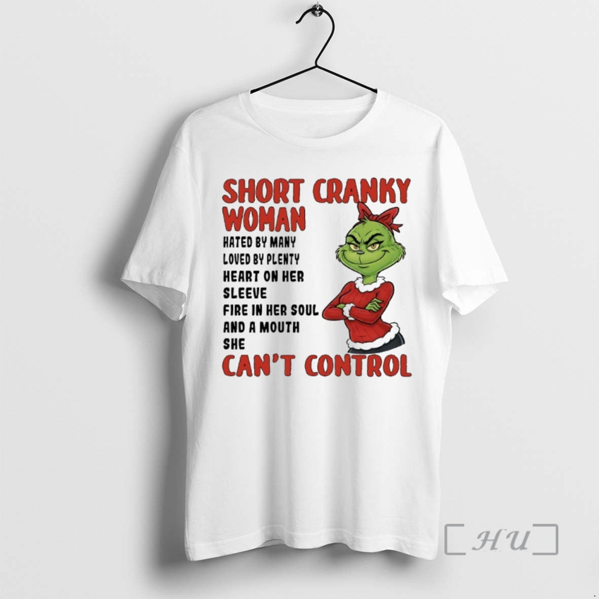 Trending Grinch Christmas Short Cranky Woman Hated By Many Loved T-Shirts, Hoodie, Sweatshirt | InkNestWear.com
