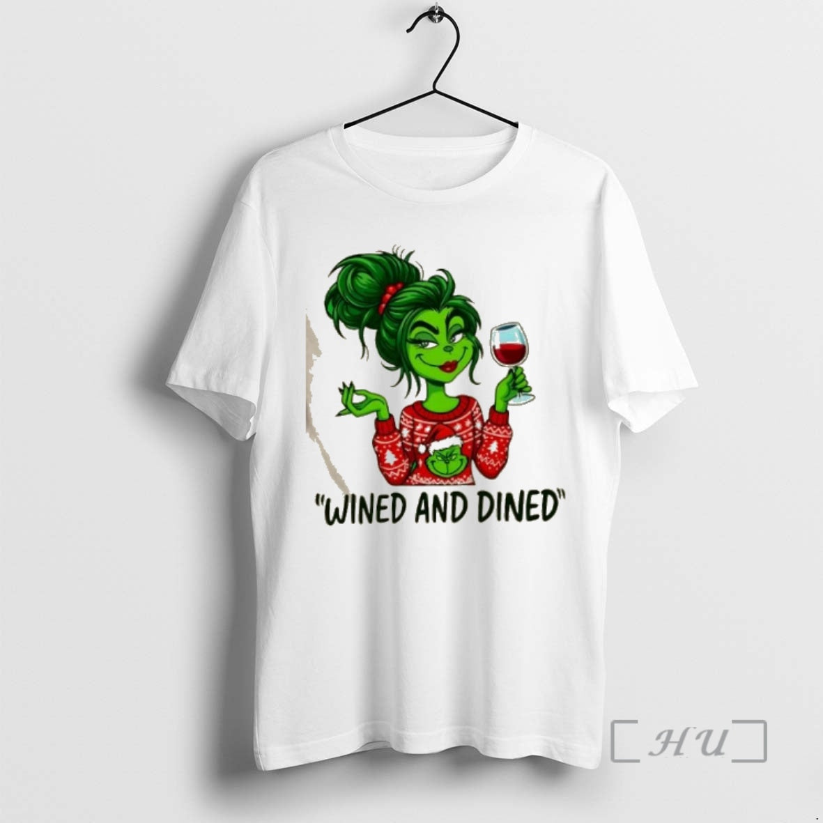 Trending Grinch Girl Wined And Dined T-Shirts, Hoodie, Sweatshirt | InkNestWear.com