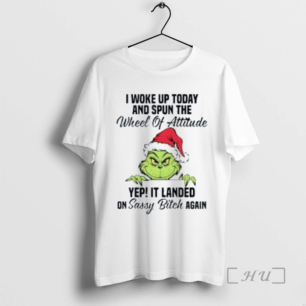 Trending Grinch I Woke Up Today And Spun The Wheel Of Attitude Christmas Premium T-Shirts, Hoodie, Sweatshirt