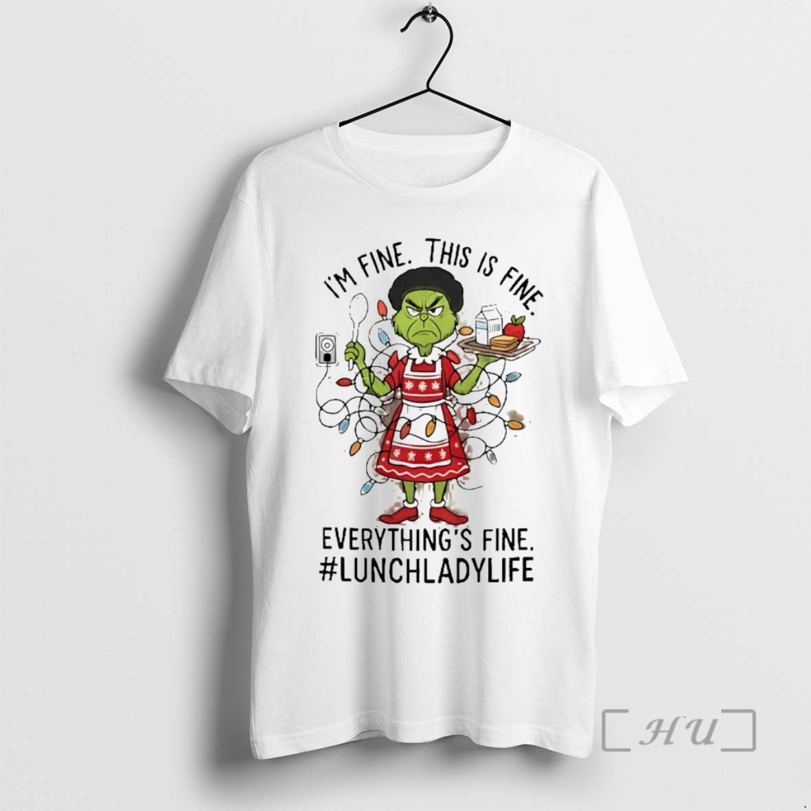 Trending Grinch Im Fine This Is Fine Everythings Fine Christmas T-Shirts, Hoodie, Sweatshirt | InkNestWear.com