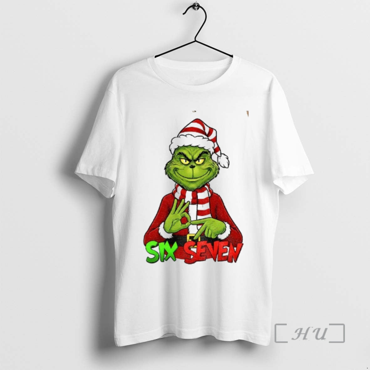 Trending Grinch Santa Claus Six Seven Meme Merry Christmas T-Shirts, Hoodie, Sweatshirt | InkNestWear.com