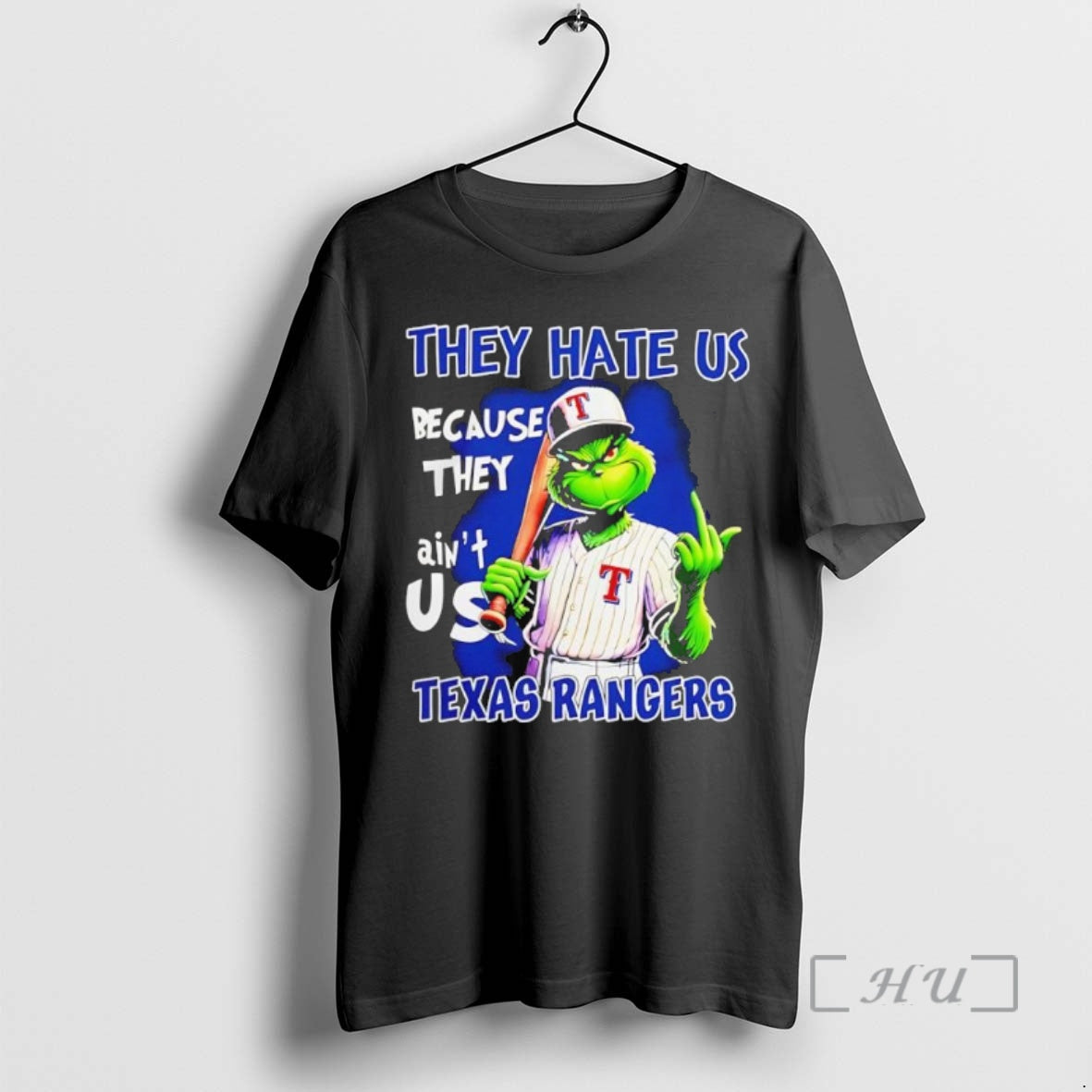 Trending Grinch They Hate Us Because Aint Us Texas Rangers Christmas 25 Premium T Shirts Hoodie, Sweatshirt | InkNestWear.com