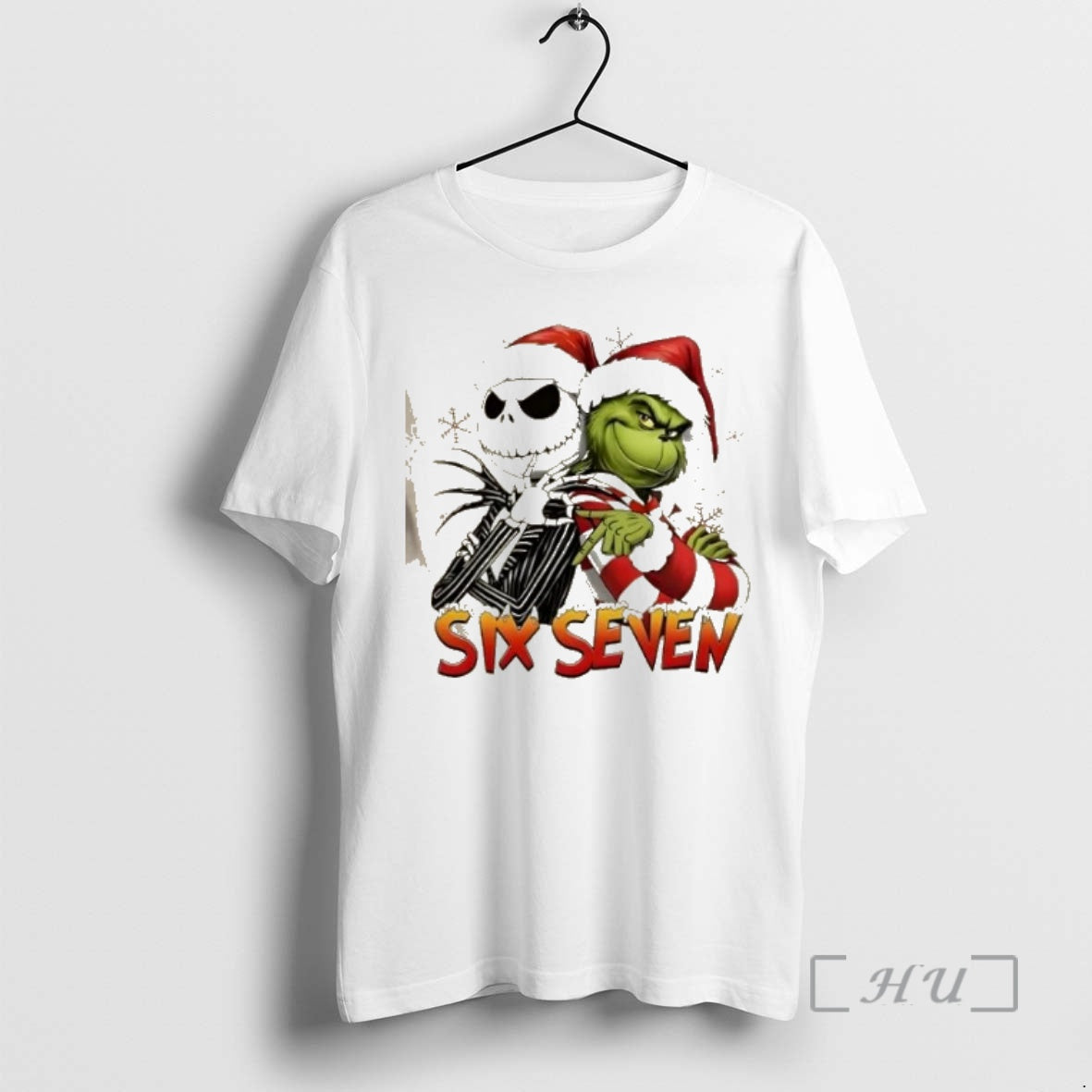 Trending Grinch And Jack Skellington Six Seven Christmas T-Shirts, Hoodie, Sweatshirt | InkNestWear.com