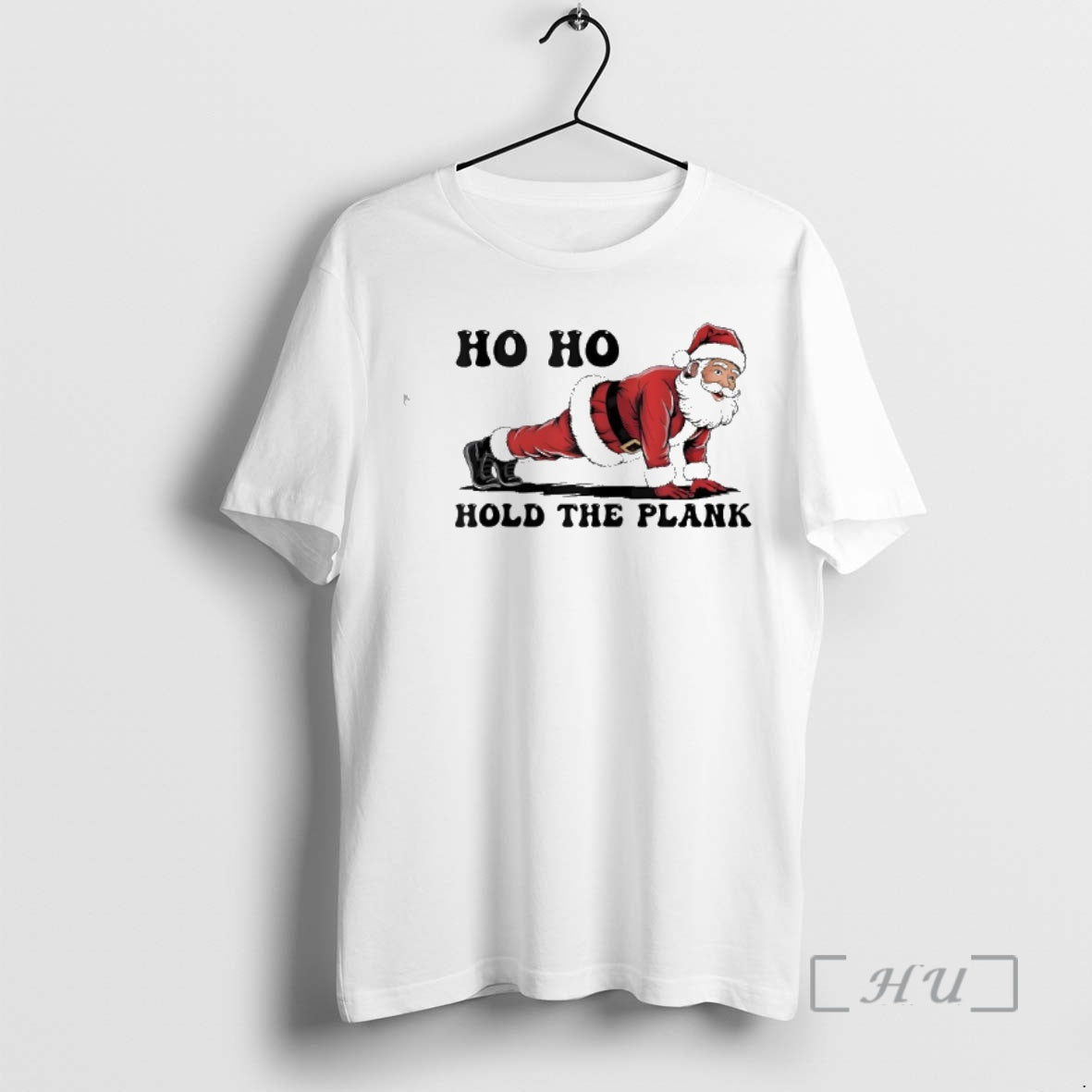 Trending Ho Ho Hold The Plank Santa Christmas Gym T-Shirts, Hoodie, Sweatshirt | InkNestWear.com
