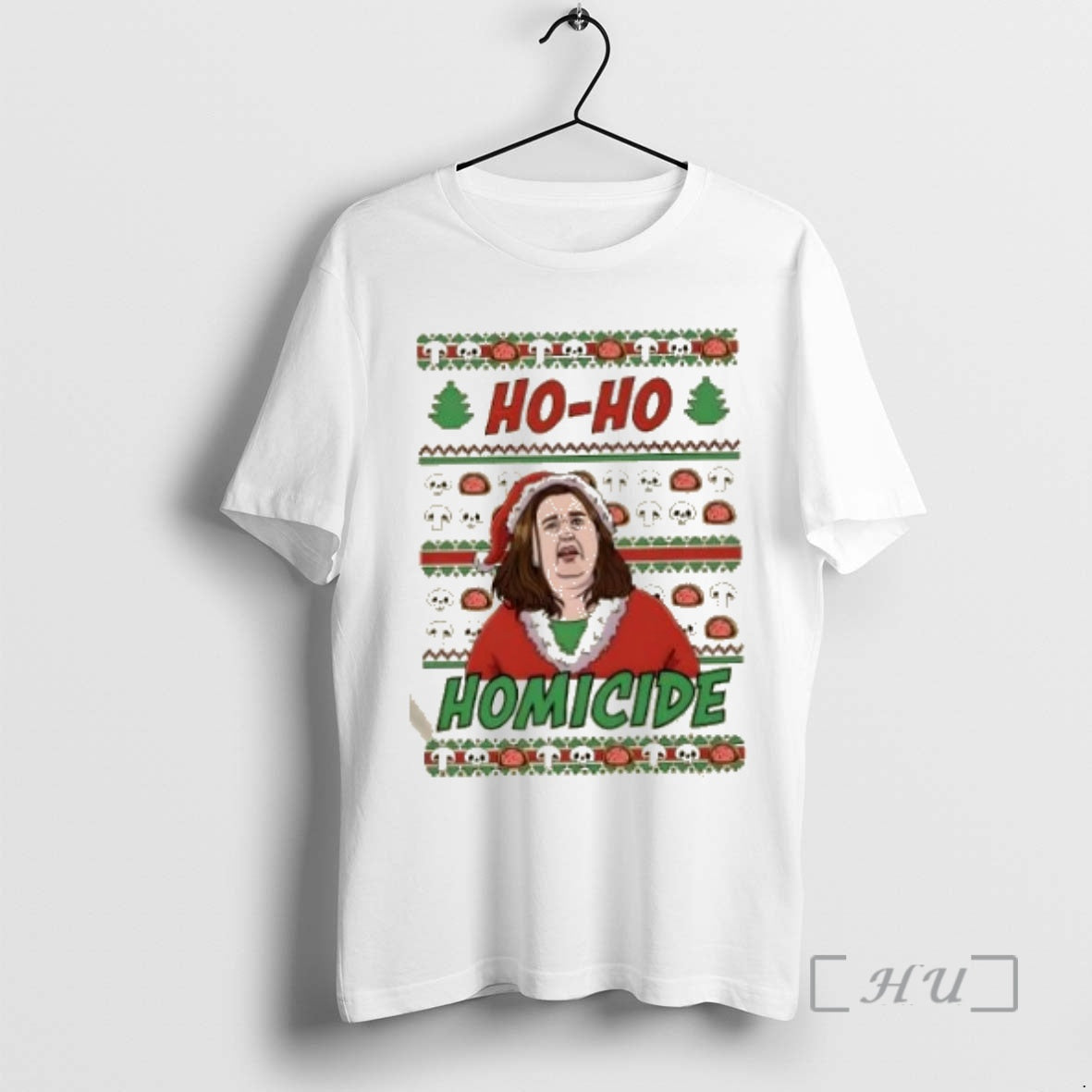 Trending Ho Ho Homicide Merry Mushroom Lady Christmas T-Shirts, Hoodie, Sweatshirt | InkNestWear.com