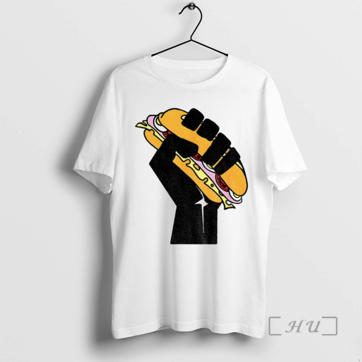 Trending Hoagie Sandwich Guy Black Fist Resist Fascism Anti Trump T-Shirts, Hoodie, Sweatshirt | InkNestWear.com