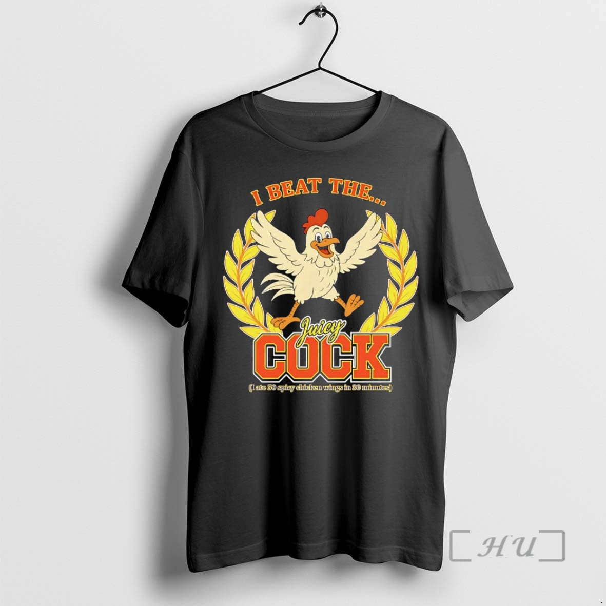Trending I Beat The Juicy Cock I Ate 50 Spicy Chicken Wings In 30 Minutes T-Shirts, Hoodie, Sweatshirt | InkNestWear.com