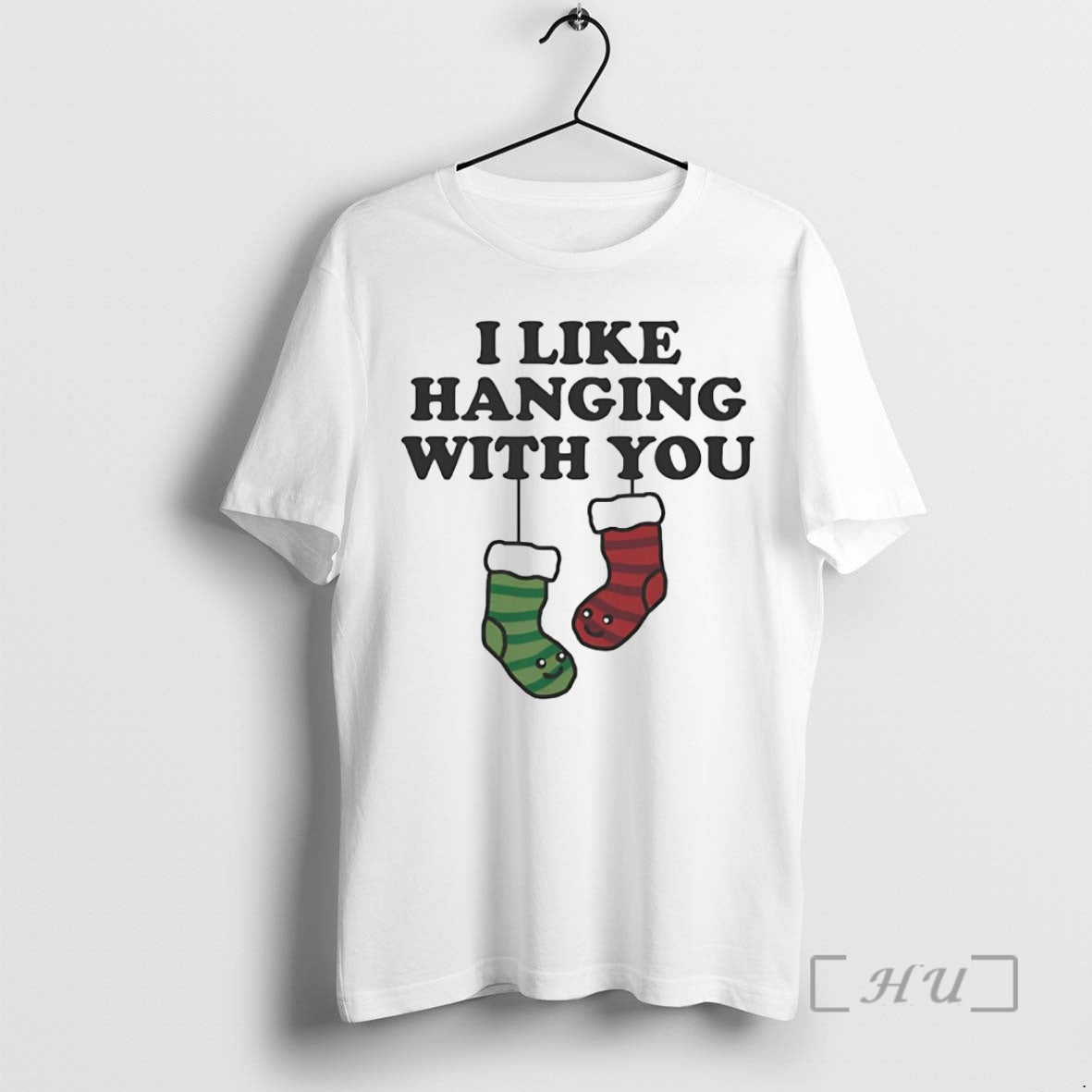 Trending I Like Hanging With You Stockings Christmas T-Shirts, Hoodie, Sweatshirt | InkNestWear.com