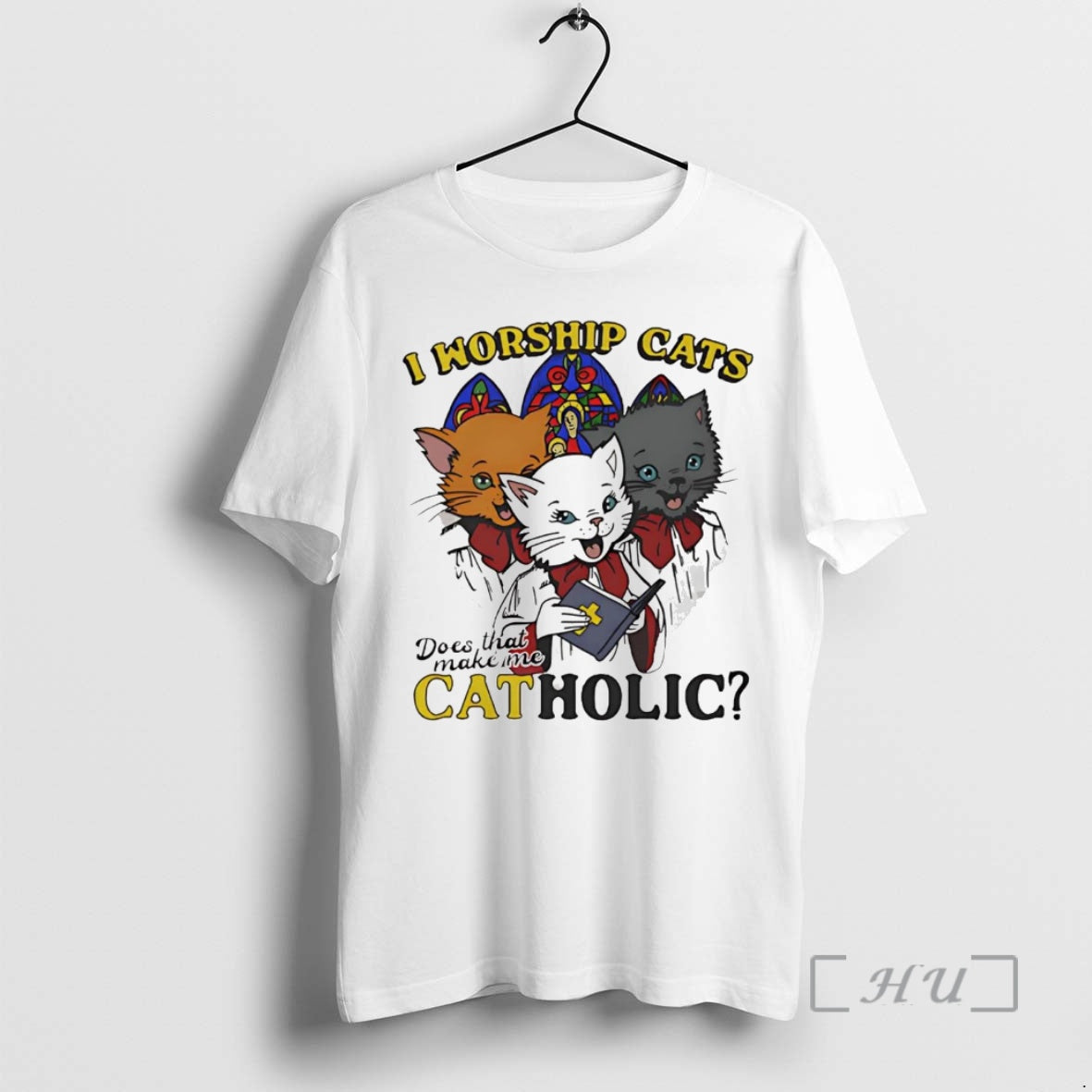 Trending I Worship Cats Does That Make Me Catholic T-Shirts, Hoodie, Sweatshirt | InkNestWear.com