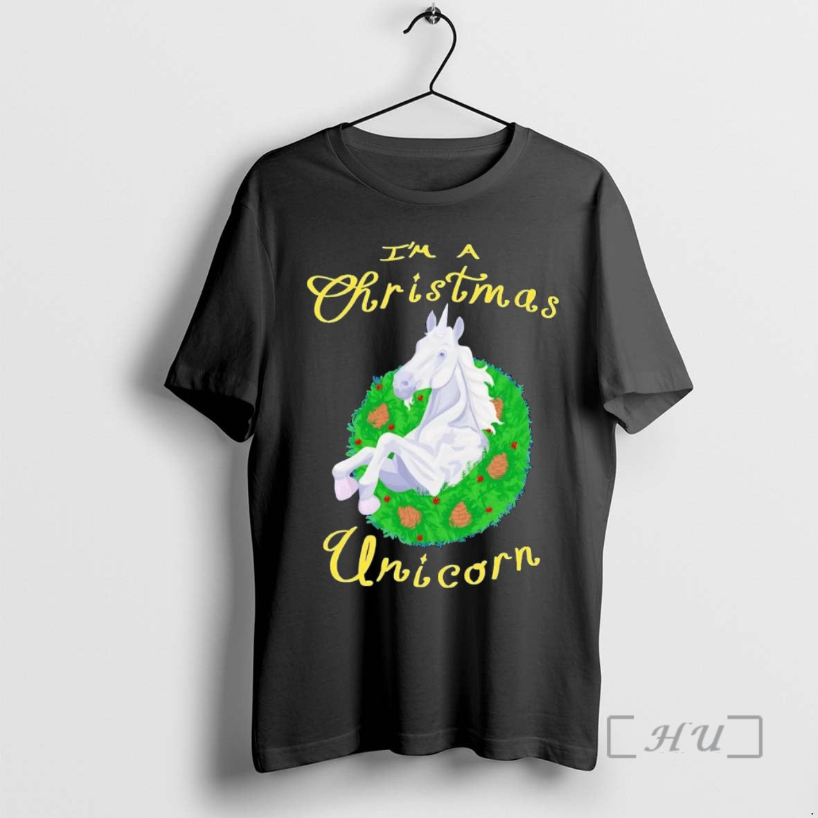 Trending Im A Christmas Unicorn Wreath T-Shirts, Hoodie, Sweatshirt | InkNestWear.com
