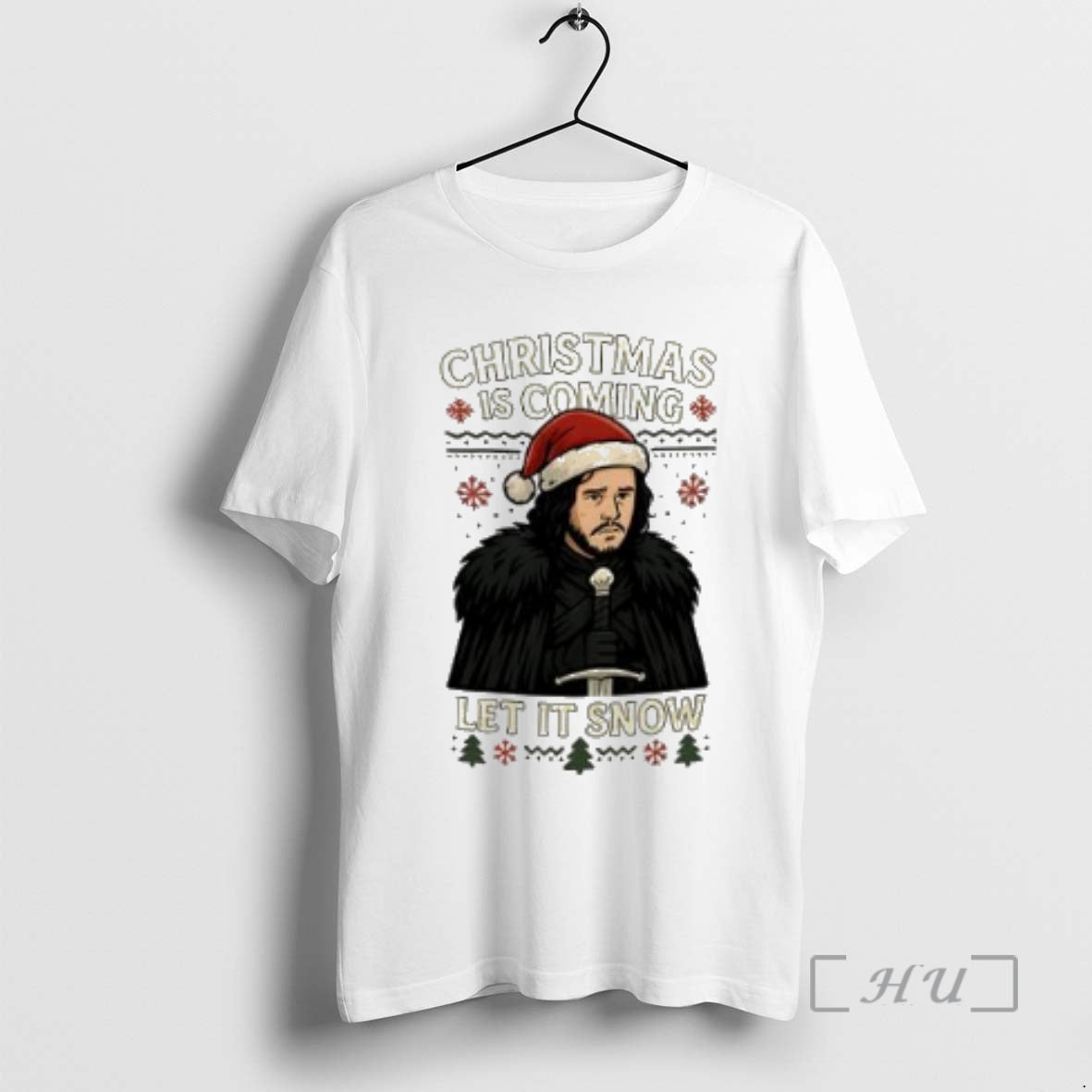 Trending Jon Snow Game Of Thrones Christmas Is Coming Let It Snow Premium T Shirts Hoodie, Sweatshirt | InkNestWear.com