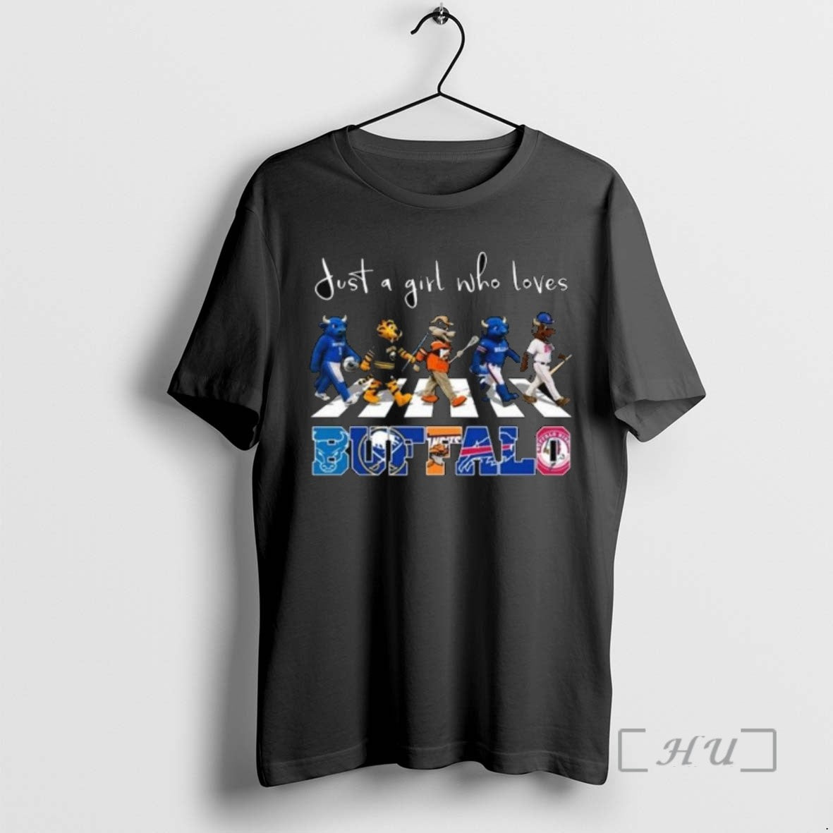 Trending Just A Girl Who Loves Mascot Buffalo City Sports All Team 2025 Long Sleve T-Shirts, Hoodie, Sweatshirt