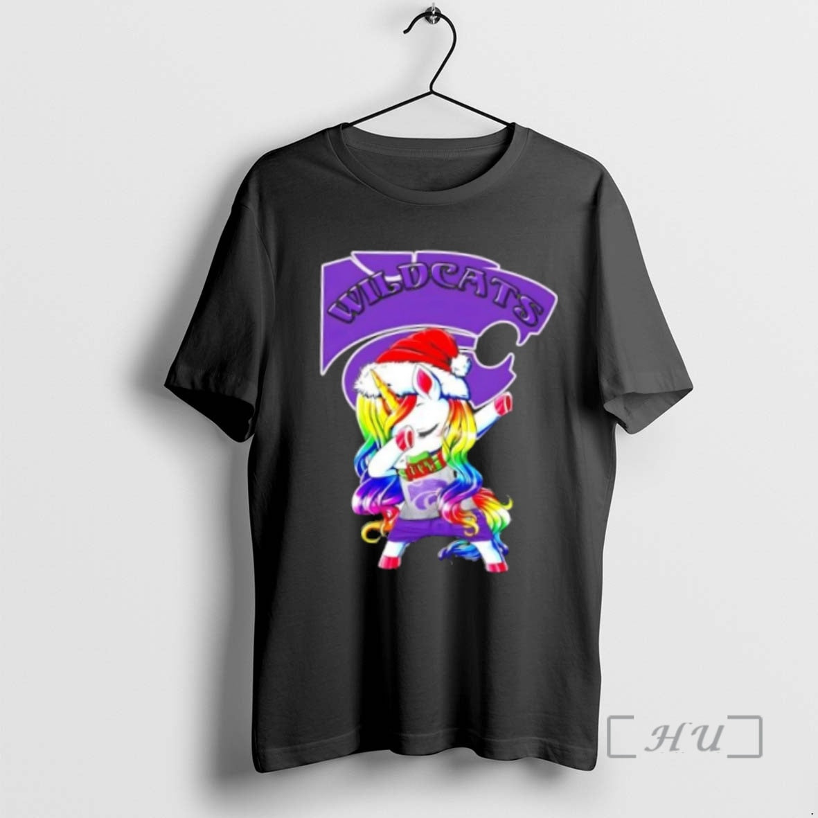 Trending Kansas State Wildcats Football X Unicorn Santa Hat Dabbing Merry Christmas T-Shirts, Hoodie, Sweatshirt