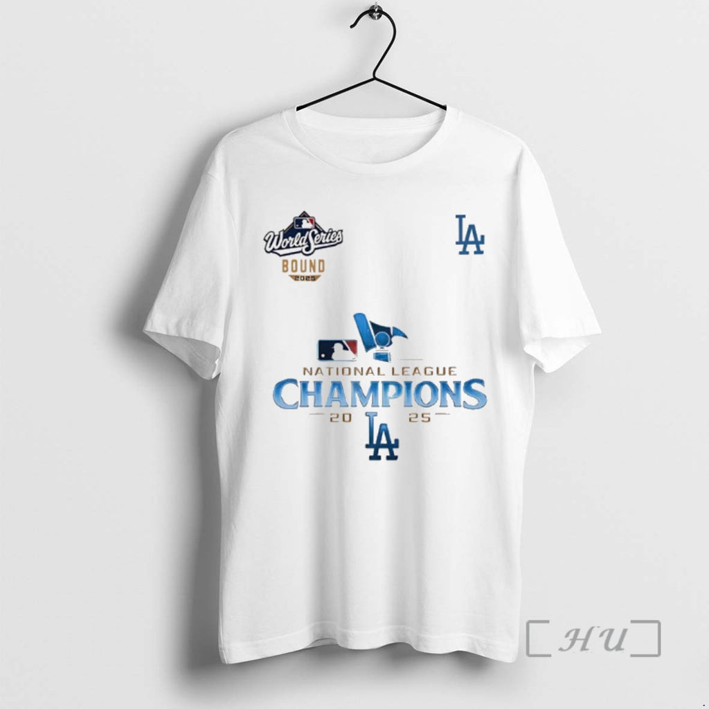 Trending Los Angeles Dodgers Mlb Baseball World Series 2025 National League Champions Logo Premium T-Shirts, Hoodie,...