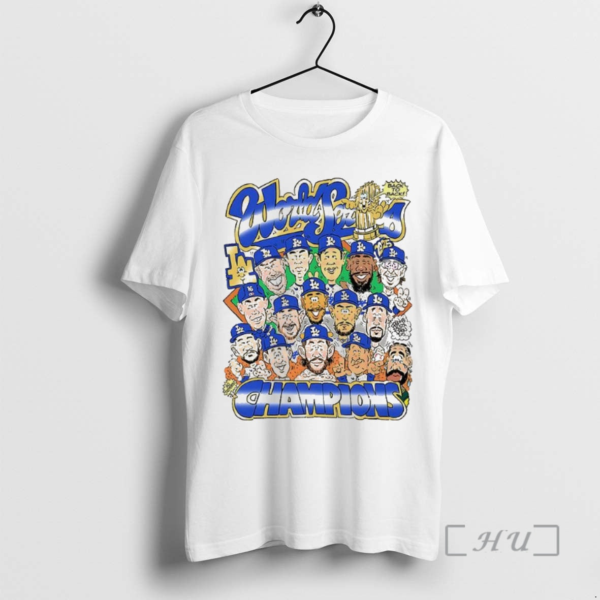 Trending Los Angeles Dodgers World Series Back To Back Champions 2025 Player Cartoon Premium T-Shirts, Hoodie, Sweatshirt