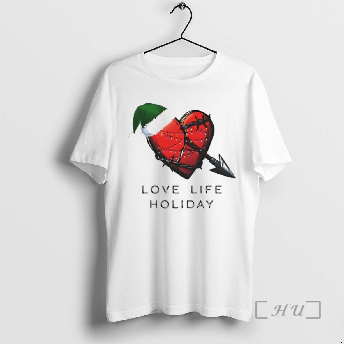 Trending Love Life Holiday Arrow Through The Heart Christmas Hat T-Shirts, Hoodie, Sweatshirt | InkNestWear.com