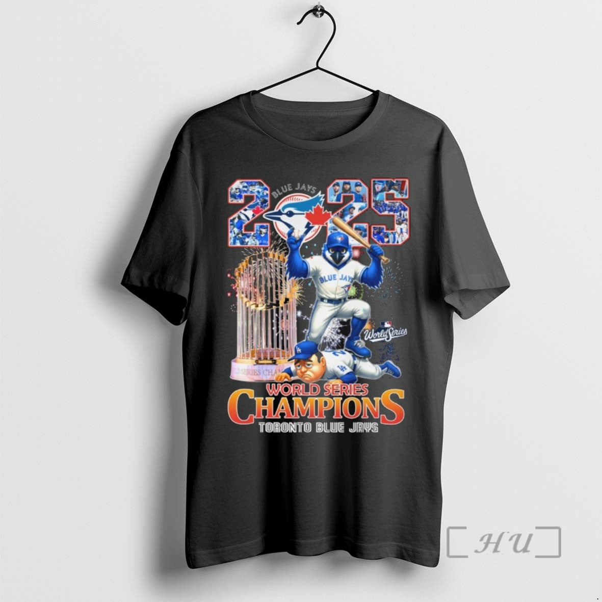 Trending Mlb 2025 World Series Champions Toronto Blue Jays Vs La Dodgers Mascot Premium T-Shirts, Hoodie, Sweatshirt