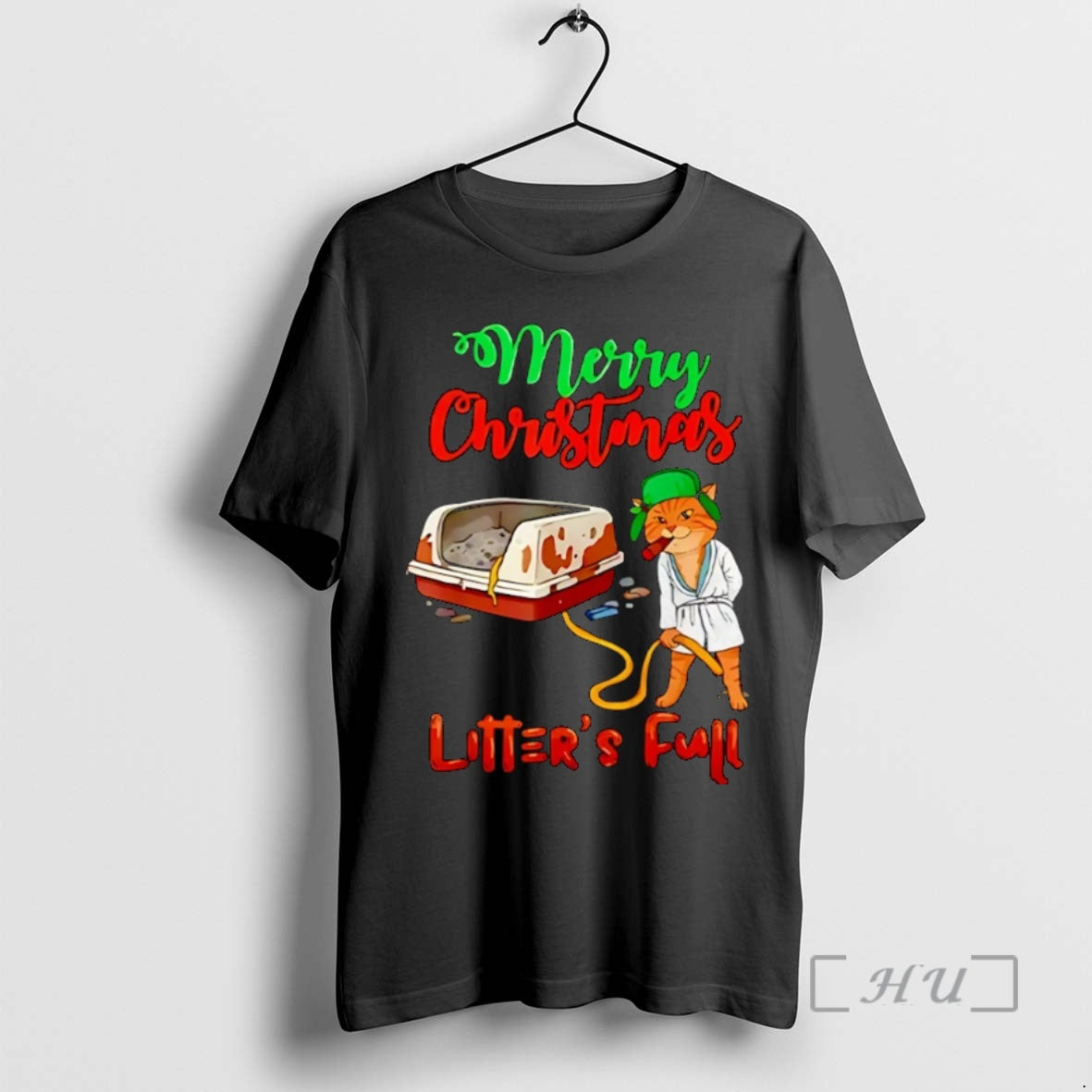 Trending Merry Christmas Litters Full Cat Lovers Funny Christmas T-Shirts, Hoodie, Sweatshirt | InkNestWear.com
