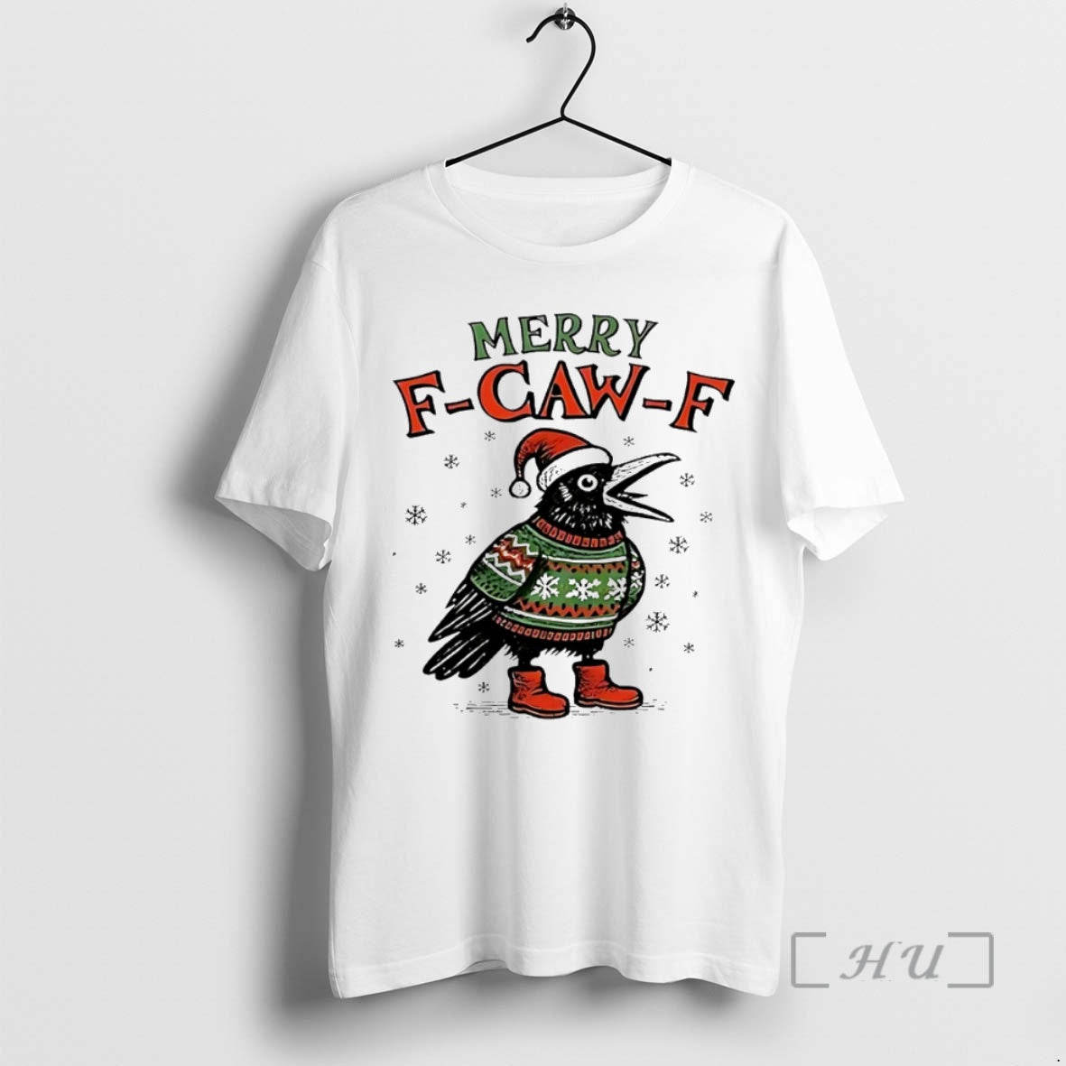 Trending Merry F Caw F 2025 Christmas Circle T-Shirts, Hoodie, Sweatshirt | InkNestWear.com