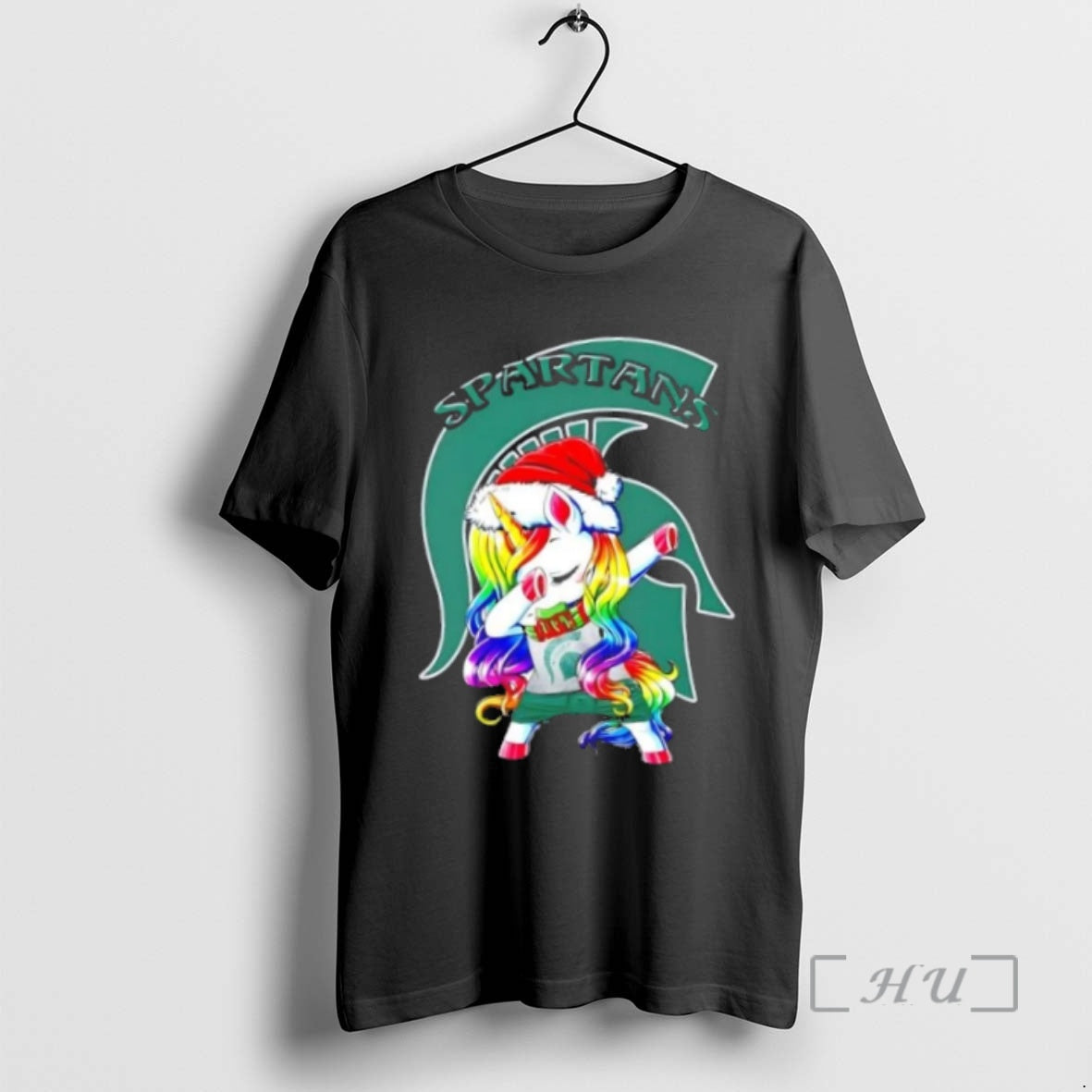 Trending Michigan State Spartans Football X Unicorn Santa Hat Dabbing Merry Christmas T-Shirts, Hoodie, Sweatshirt