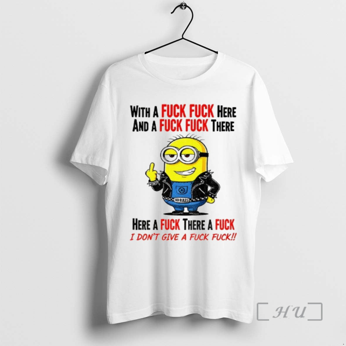 Trending Minion Middle Finger With A Fuck Fuck Here And A Fuck Fuck There Here T-Shirts, Hoodie, Sweatshirt | InkNestWear.com