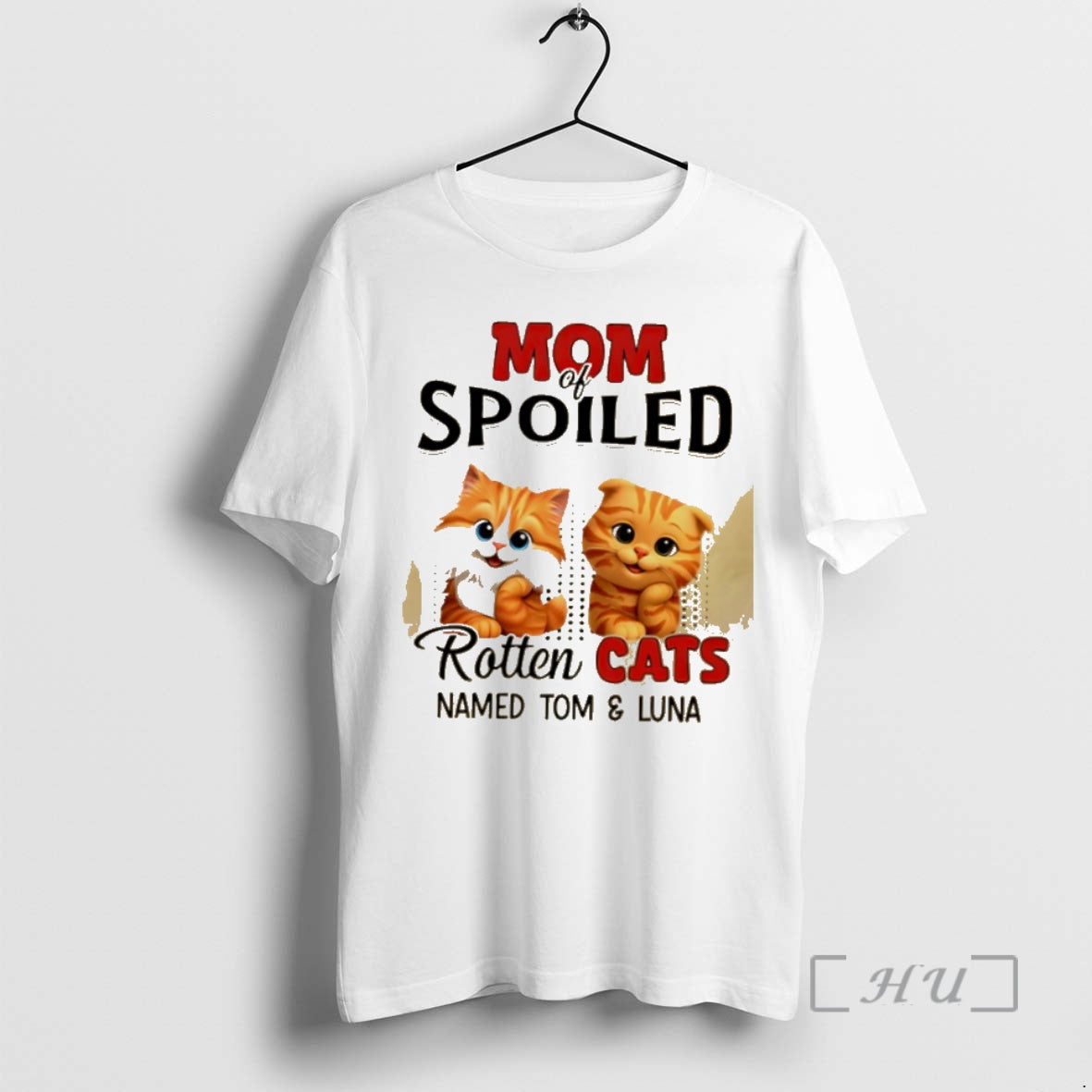 Trending Mom Of Spoiled Rotten Cats Named Tom And Luna T-Shirts, Hoodie, Sweatshirt | InkNestWear.com