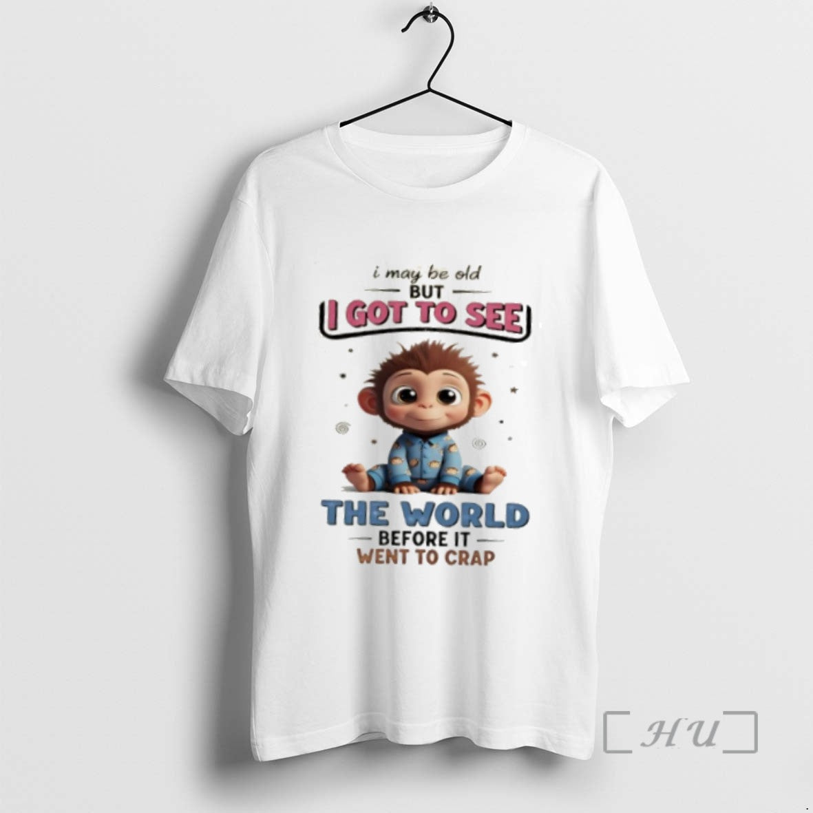 Trending Monkey I May Be Old But I Got To See The World Before It T-Shirts, Hoodie, Sweatshirt | InkNestWear.com