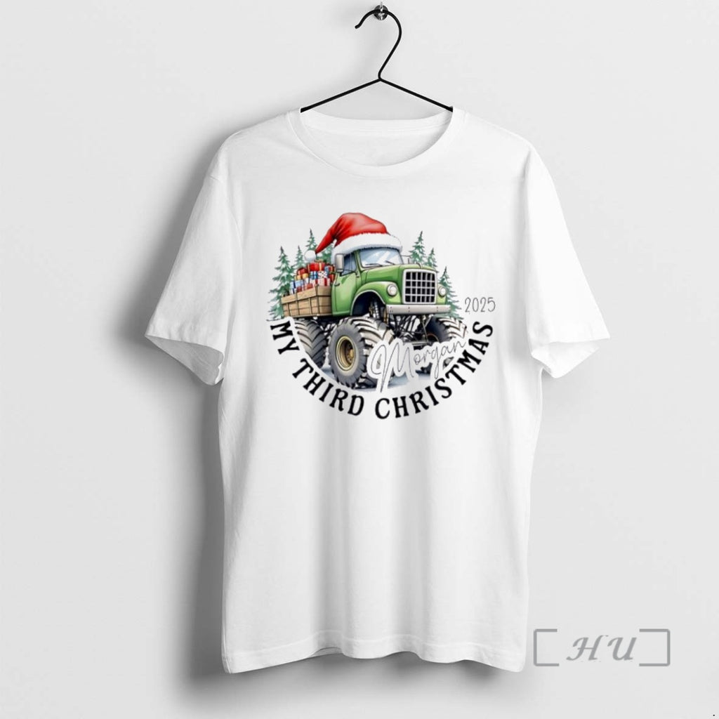 Trending Monster Truck My Third Christmas Personalized Ornaments White T-Shirts, Hoodie, Sweatshirt | InkNestWear.com