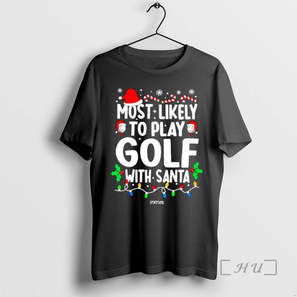 Trending Most Likely To Play Golf With Santa Christmas T-Shirts, Hoodie, Sweatshirt | InkNestWear.com