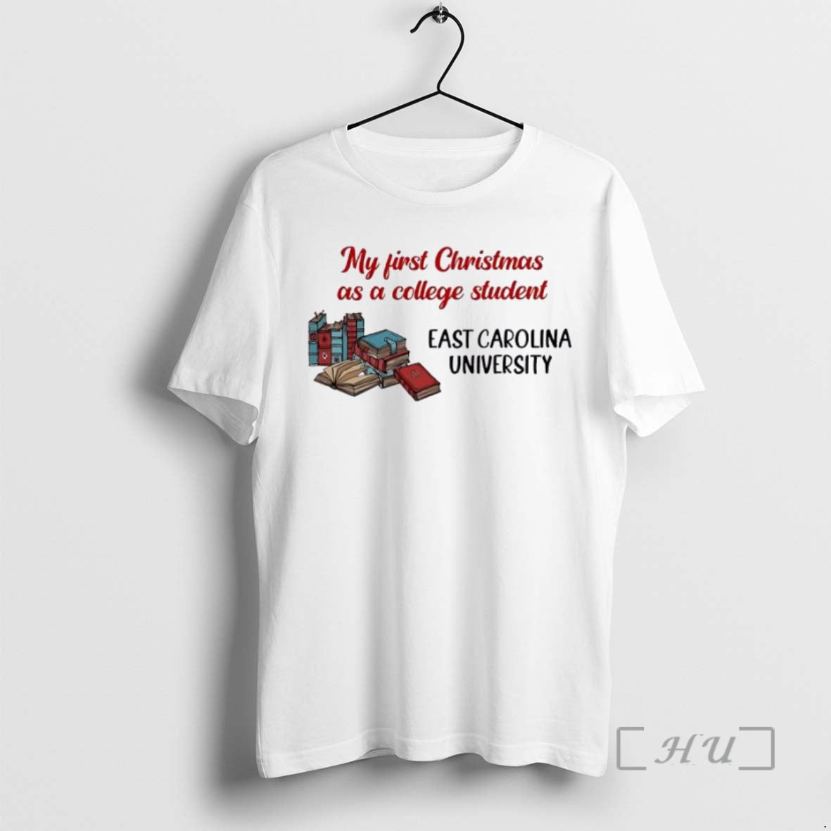 Trending My First Christmas As A College Student East Carolina University Personalised Ornaments White Premium T-Shirts,...