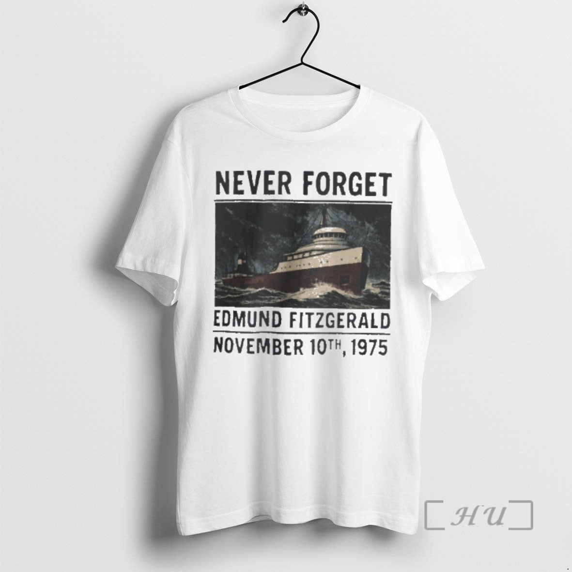 Trending Never Forget Edmund Fitzgerald Nov 1975 T-Shirts, Hoodie, Sweatshirt | InkNestWear.com