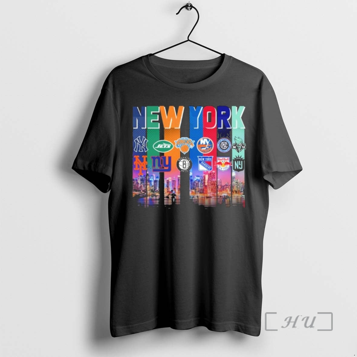 Trending New York Sports Teams Logo 2025 Retro Skyline T-Shirts, Hoodie, Sweatshirt | InkNestWear.com