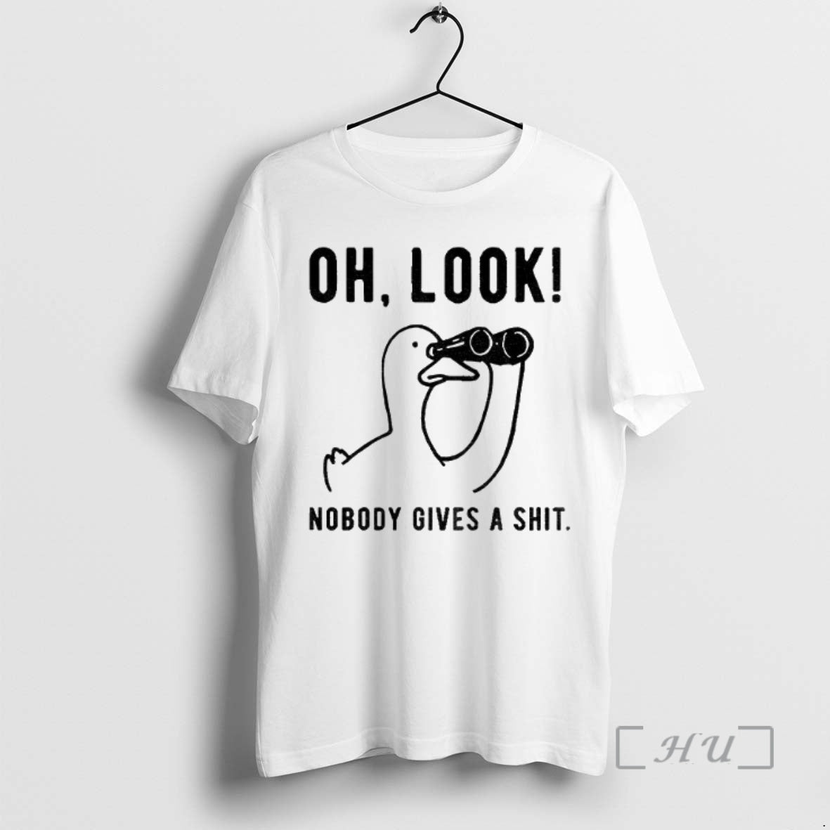 Trending No One Cares About The Duck Oh Look Nobody Gives A Shit Premium T-Shirts, Hoodie, Sweatshirt | InkNestWear.com