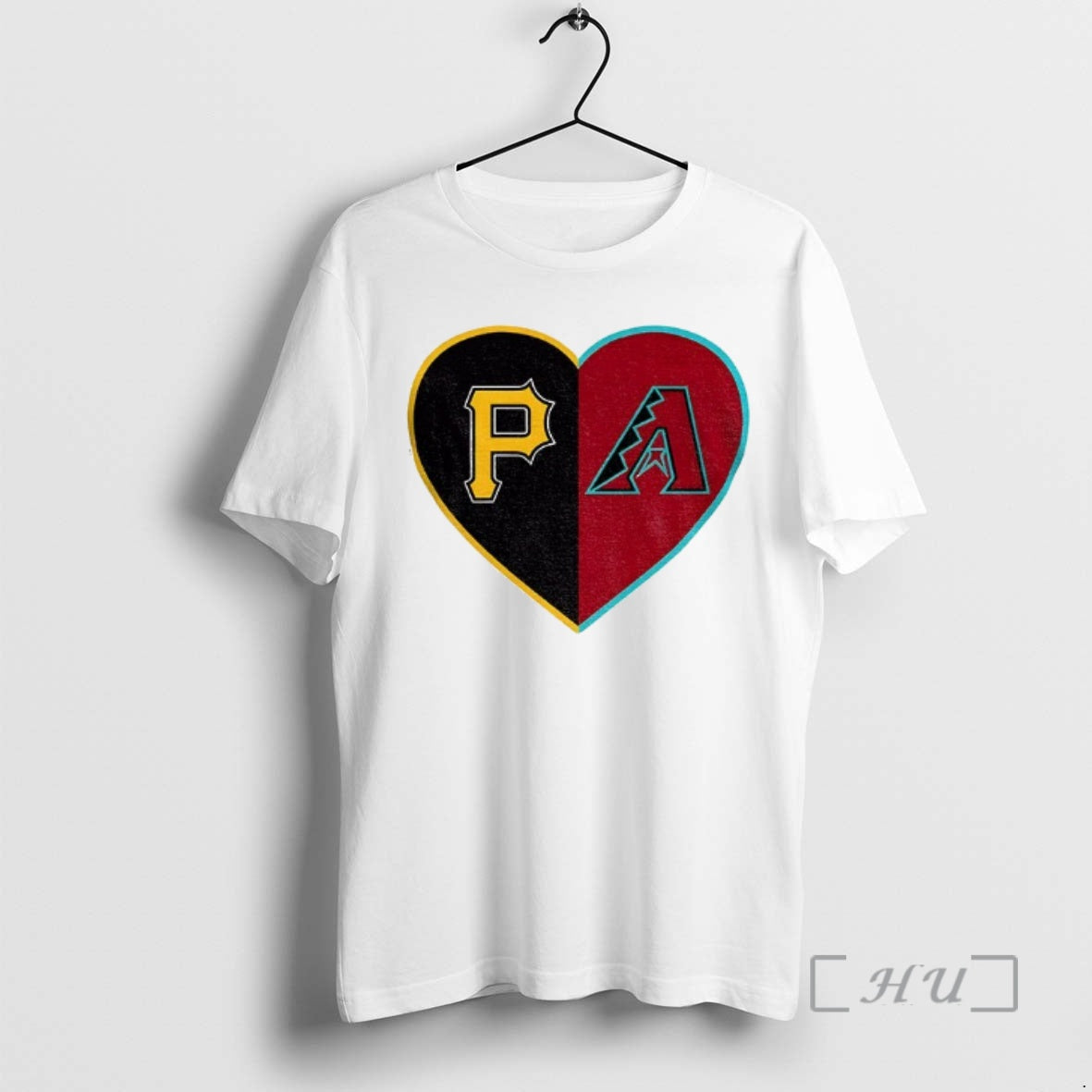 Trending Personalized Split Heart Pittsburgh Pirates Vs Arizona Diamondbacks Logo T-Shirts, Hoodie, Sweatshirt