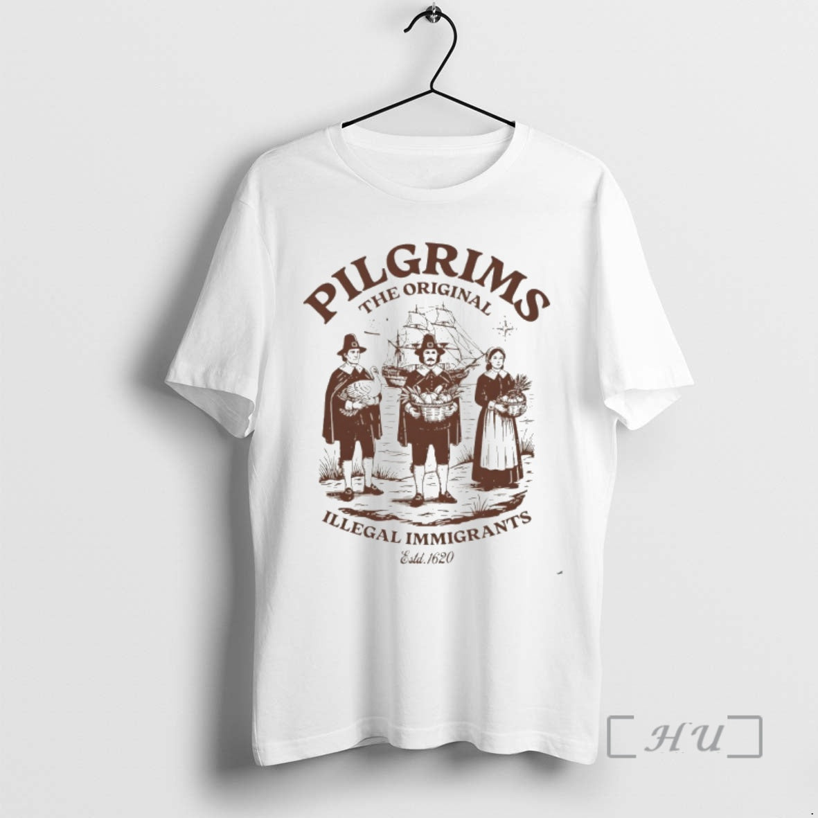 Trending Pilgrims The Illegal Immigrants Estd 1620 Thanksgiving T-Shirts, Hoodie, Sweatshirt | InkNestWear.com