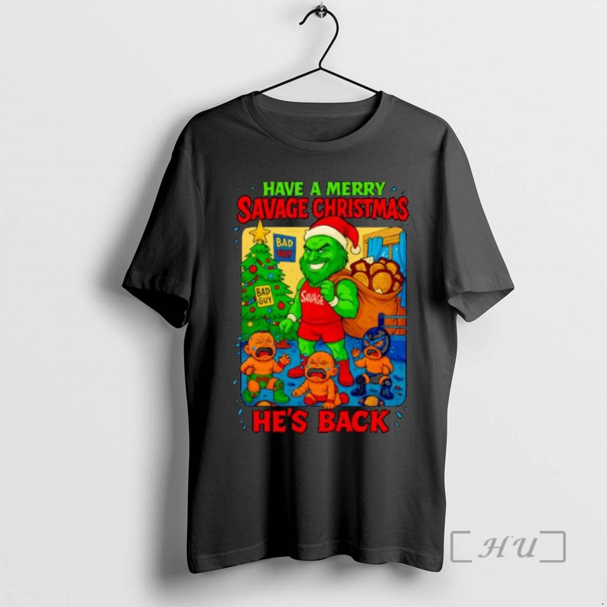 Trending Pj Savage Santa Have A Merry Savage Christmas Hes Back Ornaments Premium T Shirts Hoodie, Sweatshirt