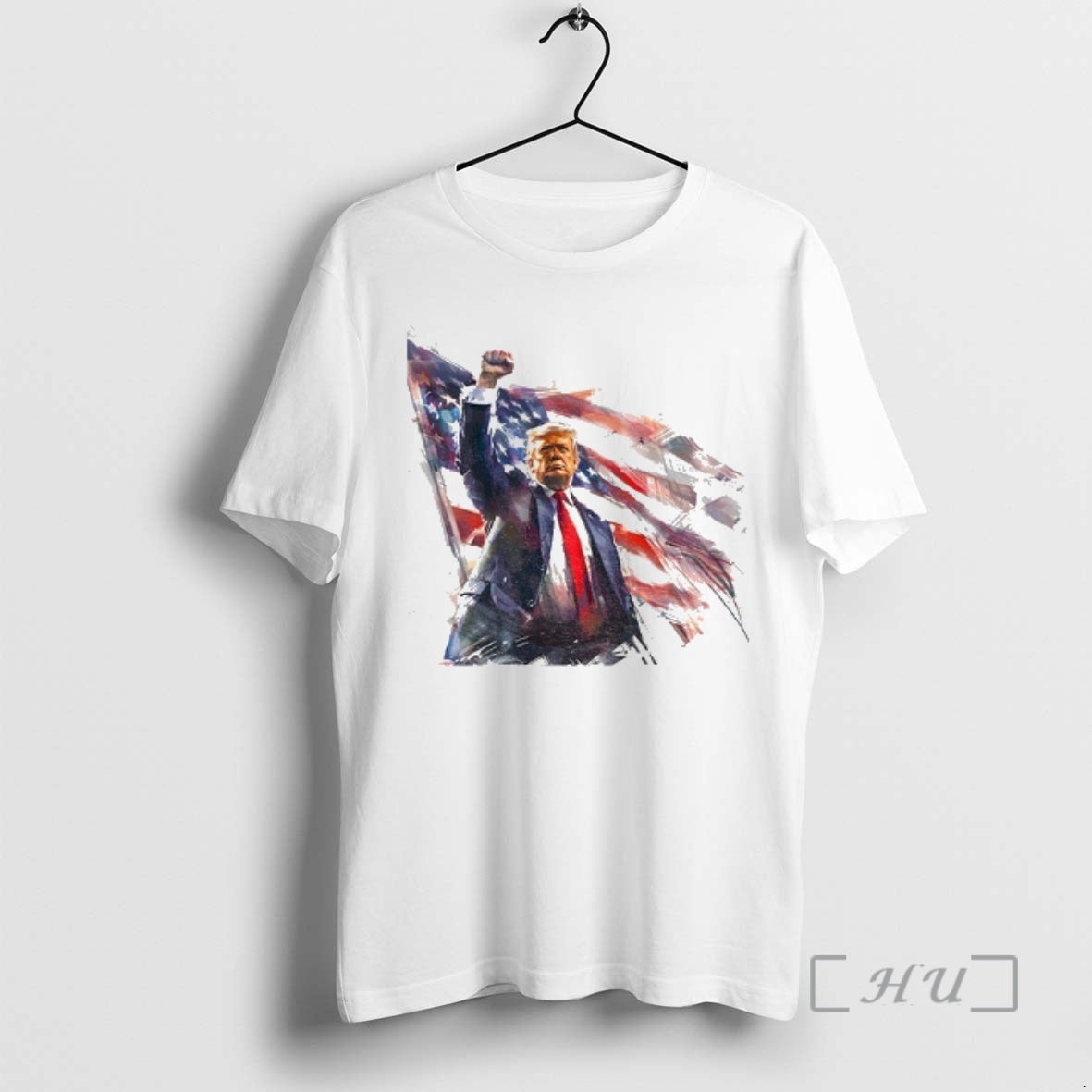 Trending President Donald Trump Raising Fist With American Flag T-Shirts, Hoodie, Sweatshirt | InkNestWear.com