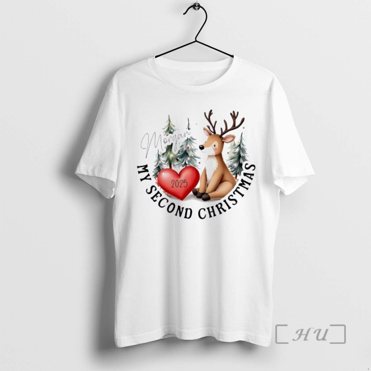 Trending Reindeer Cute My Second Christmas Personalized Ornaments White T-Shirts, Hoodie, Sweatshirt | InkNestWear.com