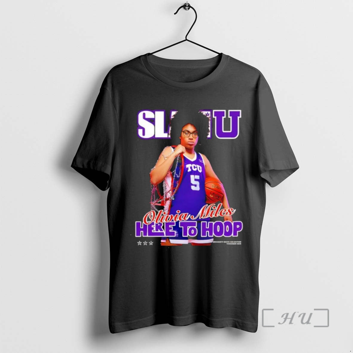 Trending Slam Tcu Olivia Miles Here To Hoop T-Shirts, Hoodie, Sweatshirt | InkNestWear.com