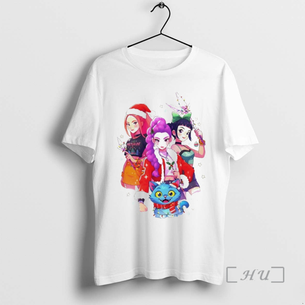 Trending Saja Girls Christmas Anime Lover Kpop Huntrix Christmas T-Shirts, Hoodie, Sweatshirt | InkNestWear.com